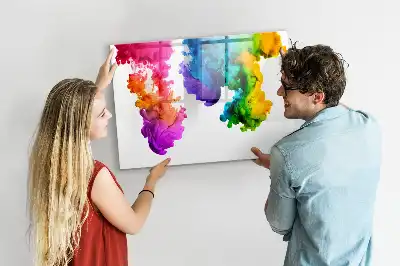Quadro magnético para desenhar estampa de arco-íris