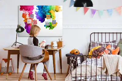 Quadro magnético para desenhar estampa de arco-íris