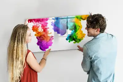 Quadro magnético para desenhar estampa de arco-íris