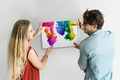 Quadro magnético para desenhar estampa de arco-íris