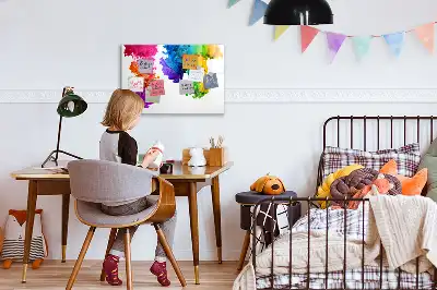 Quadro magnético para desenhar estampa de arco-íris