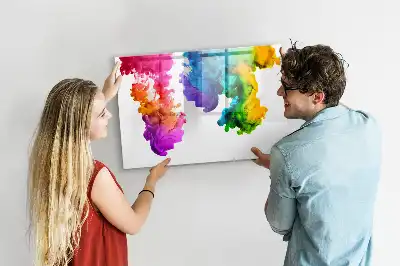 Quadro magnético para desenhar estampa de arco-íris