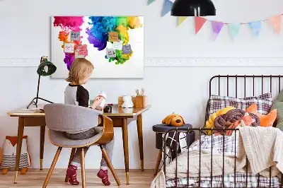 Quadro magnético para desenhar estampa de arco-íris