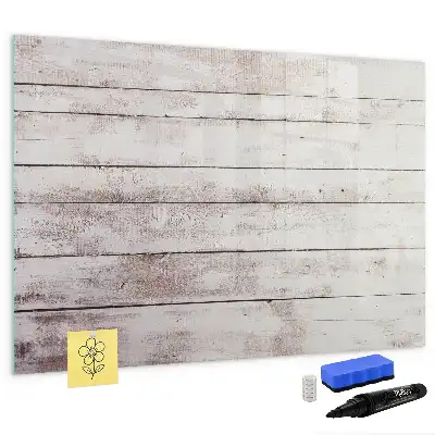 Quadro magnético para escrever com estampa de tábuas de madeira