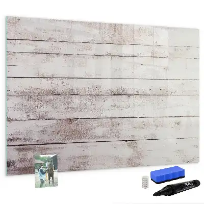 Quadro magnético para escrever com estampa de tábuas de madeira