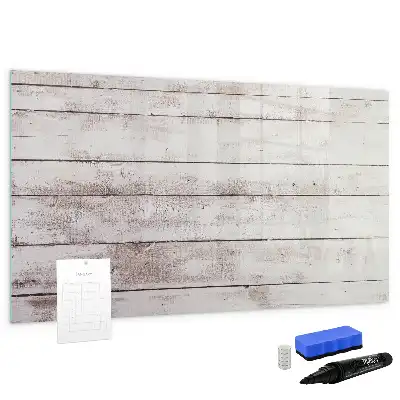 Quadro magnético para escrever com estampa de tábuas de madeira