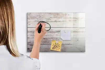 Quadro magnético para escrever com estampa de tábuas de madeira