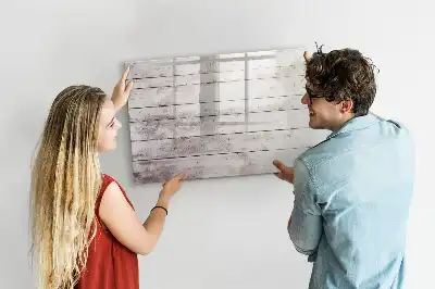 Quadro magnético para escrever com estampa de tábuas de madeira