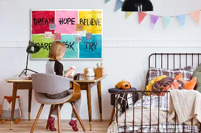 Quadro magnético para escrever mural de inspiração