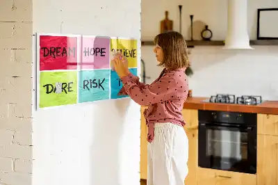 Quadro magnético para escrever mural de inspiração