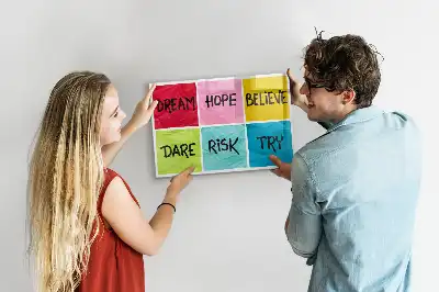 Quadro magnético para escrever mural de inspiração