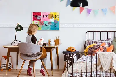 Quadro magnético para escrever mural de inspiração