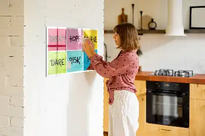 Quadro magnético para escrever mural de inspiração