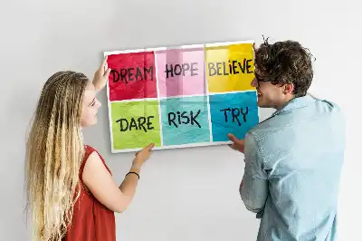 Quadro magnético para escrever mural de inspiração