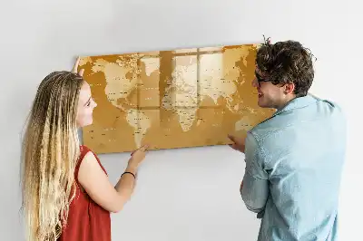 Quadro magnético para desenhar tema mapa-múndi