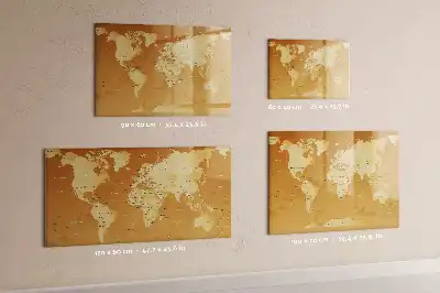 Quadro magnético para desenhar tema mapa-múndi