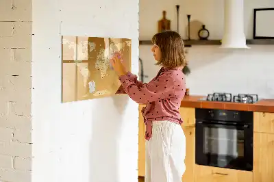 Quadro magnético para desenhar tema mapa-múndi