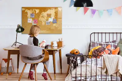 Quadro magnético para desenhar tema mapa-múndi