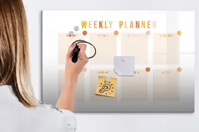 Planner semanal quadro para desenhar magnético