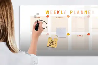 Planner semanal quadro para desenhar magnético