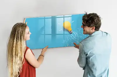 Quadro magnético para escrever estampa de desenho de lâmpada