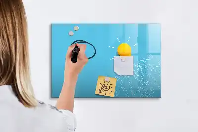 Quadro magnético para escrever estampa de desenho de lâmpada