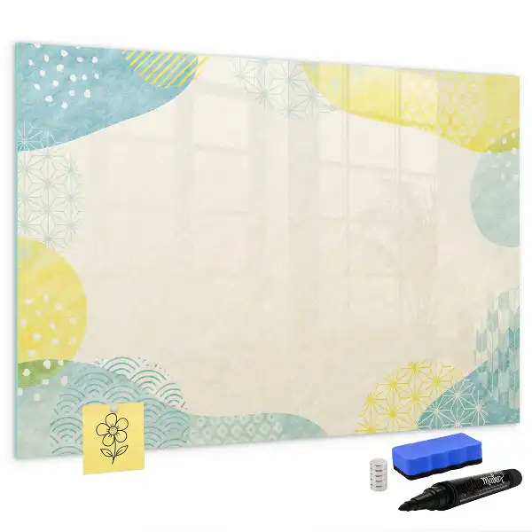 Quadro magnético para desenhar com moldura decorada