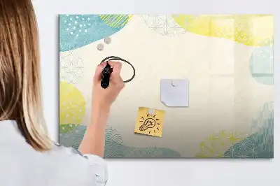 Quadro magnético para desenhar com moldura decorada