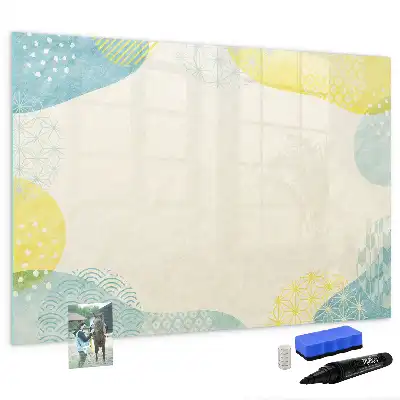 Quadro magnético para desenhar com moldura decorada