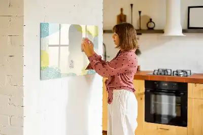Quadro magnético para desenhar com moldura decorada