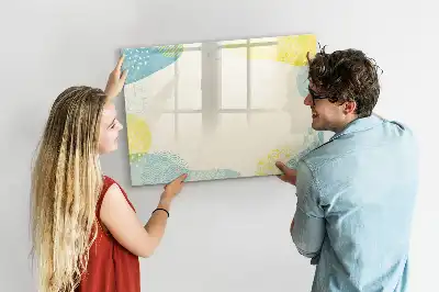 Quadro magnético para desenhar com moldura decorada