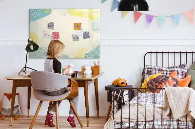 Quadro magnético para desenhar com moldura decorada