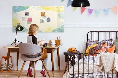 Quadro magnético para desenhar com moldura decorada