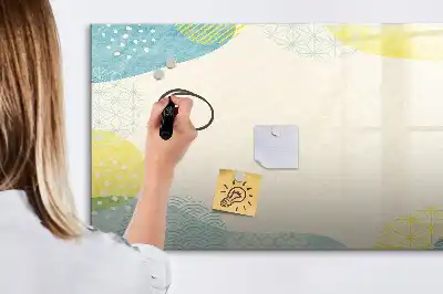 Quadro magnético para desenhar com moldura decorada