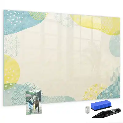 Quadro magnético para desenhar com moldura decorada