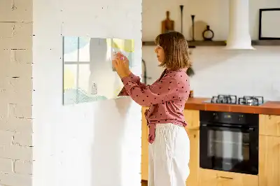 Quadro magnético para desenhar com moldura decorada