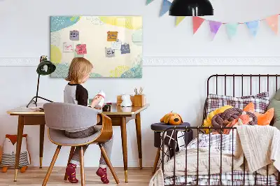 Quadro magnético para desenhar com moldura decorada