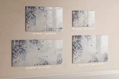 Quadro magnético para escrever estampa de folha de palmeira