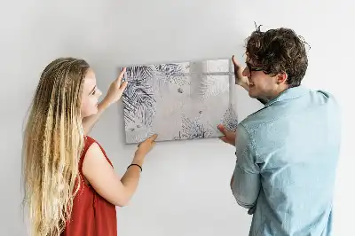Quadro magnético para escrever estampa de folha de palmeira
