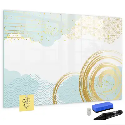 Quadro magnético para desenhar com padrão decorativo