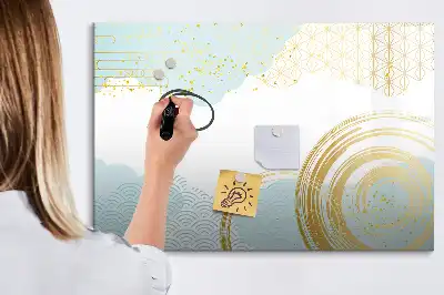 Quadro magnético para desenhar com padrão decorativo