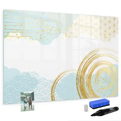 Quadro magnético para desenhar com padrão decorativo