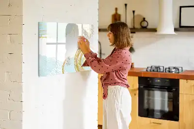 Quadro magnético para desenhar com padrão decorativo