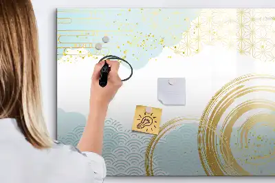 Quadro magnético para desenhar com padrão decorativo