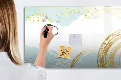 Quadro magnético para desenhar com padrão decorativo