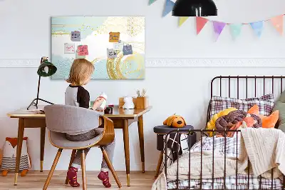 Quadro magnético para desenhar com padrão decorativo