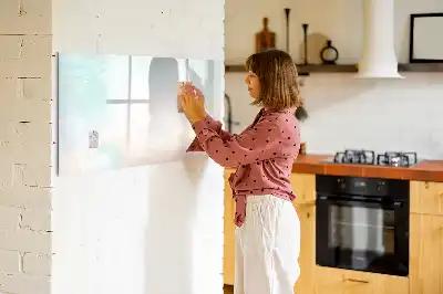 Quadro magnético para escrever com estampa de mármore em aquarela