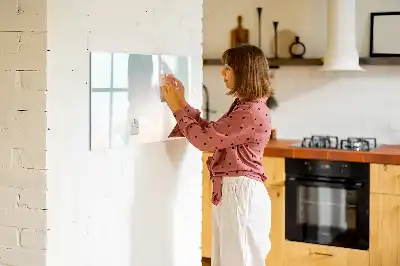 Quadro magnético para escrever com estampa de mármore em aquarela