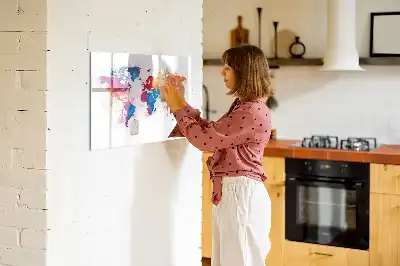Mapa-múndi quadro para desenhar magnético