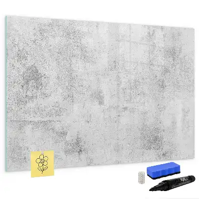 Quadro magnético para escrever acabamento de parede de concreto